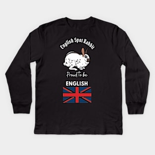 English Spot Rabbit Kids Long Sleeve T-Shirt